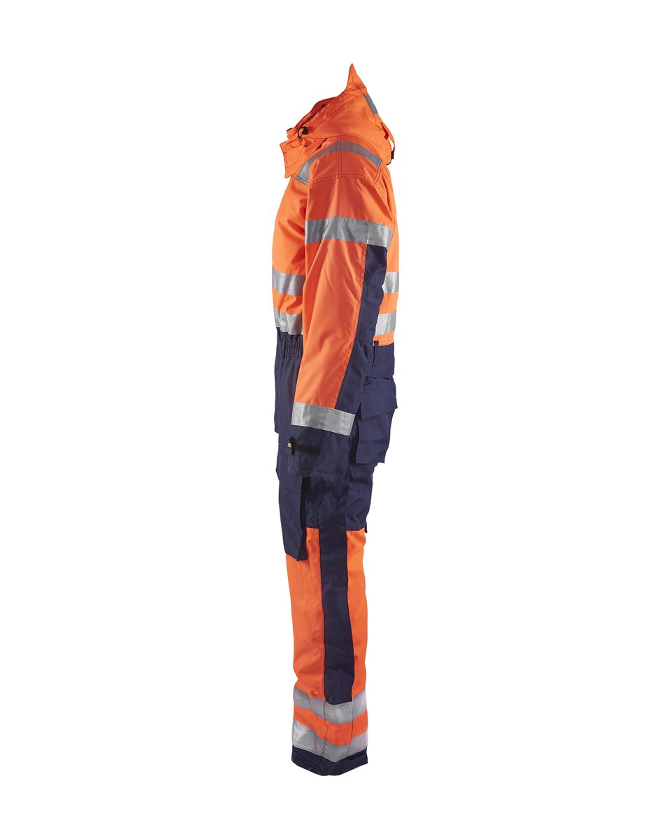 Blåkläder 6763 High Vis Winteroverall - High Vis Oranje/Marineblauw