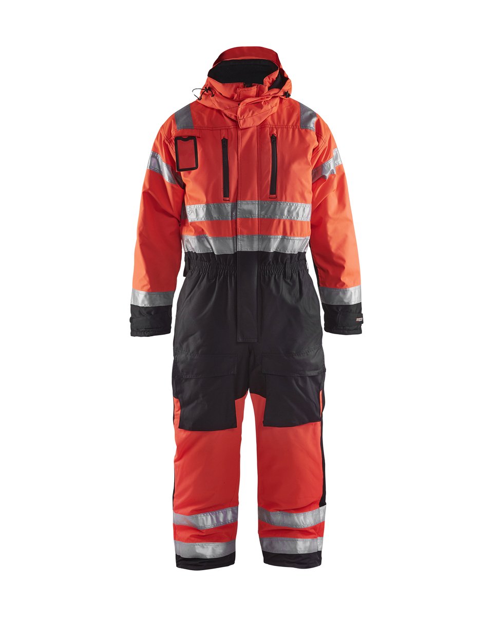 Blåkläder 6763 High Vis Winteroverall - High Vis Rood/Zwart
