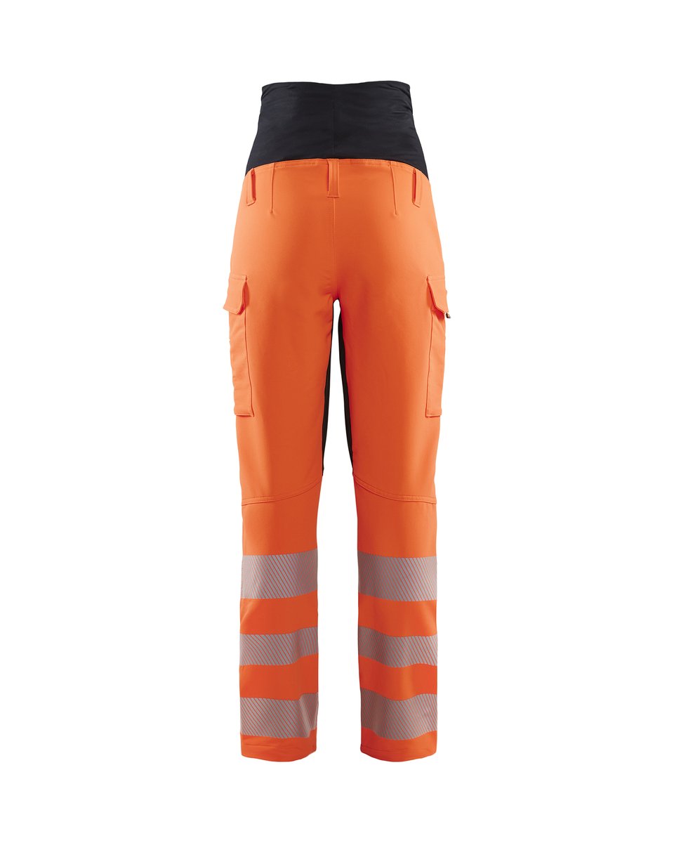 Blåkläder 7100 High Vis Zwangerschapsbroek 4-weg stretch - High Vis Oranje/Zwart