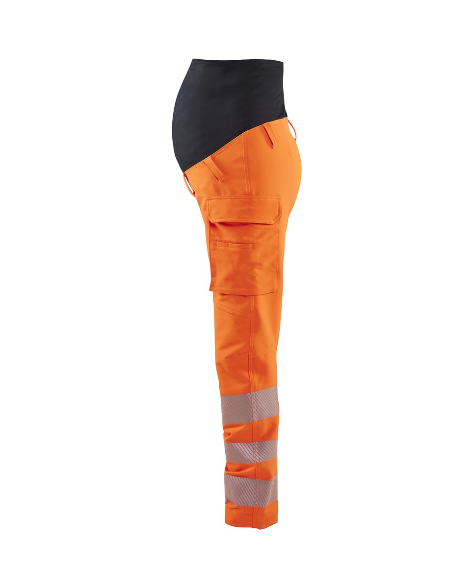 Blåkläder 7100 High Vis Zwangerschapsbroek 4-weg stretch - High Vis Oranje/Zwart