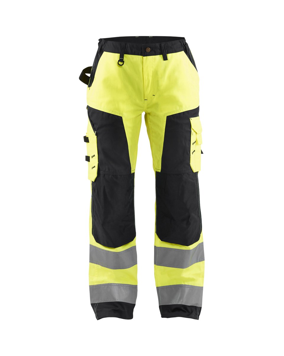 Blåkläder 7155 Dames High Vis Werkbroek - High Vis Geel/Zwart