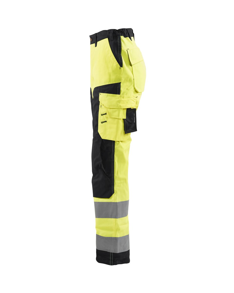 Blåkläder 7155 Dames High Vis Werkbroek - High Vis Geel/Zwart