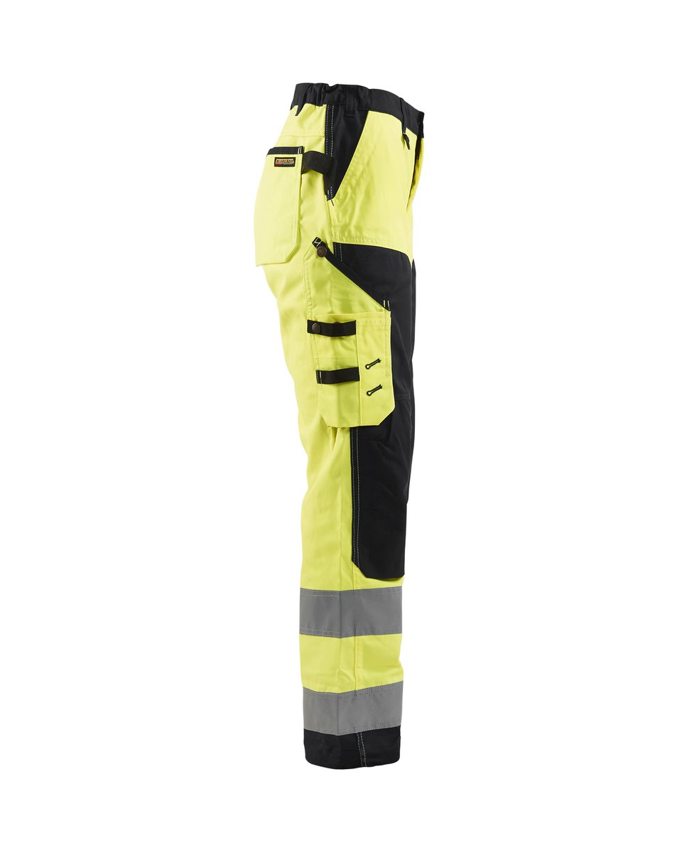 Blåkläder 7155 Dames High Vis Werkbroek - High Vis Geel/Zwart