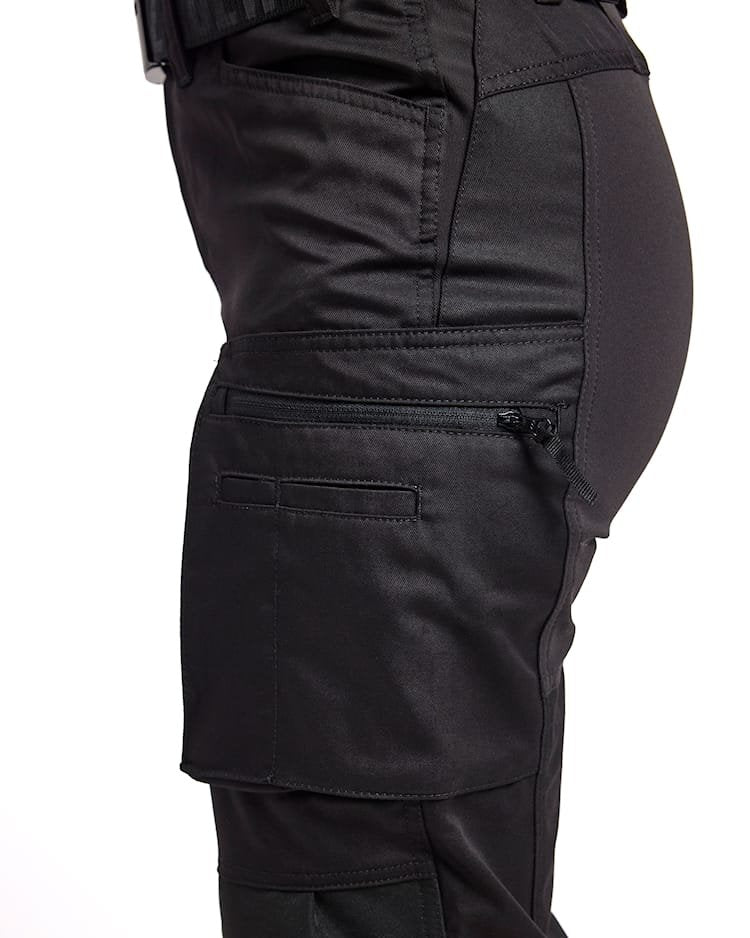 Blåkläder 7161 Dames High Vis werkbroek met stretch - Zwart/High Vis Rood
