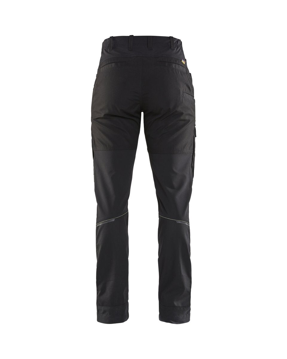 Blåkläder 7166 Dames Service werkbroek stretch - Zwart/High Vis Geel