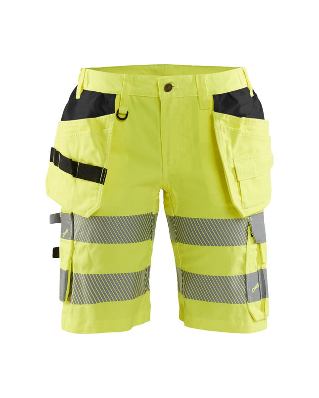 Blåkläder 7186 Dames High Vis short met stretch en gereedschapszakken - High Vis Geel