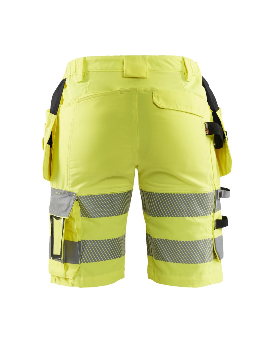 Blåkläder 7186 Dames High Vis short met stretch en gereedschapszakken - High Vis Geel