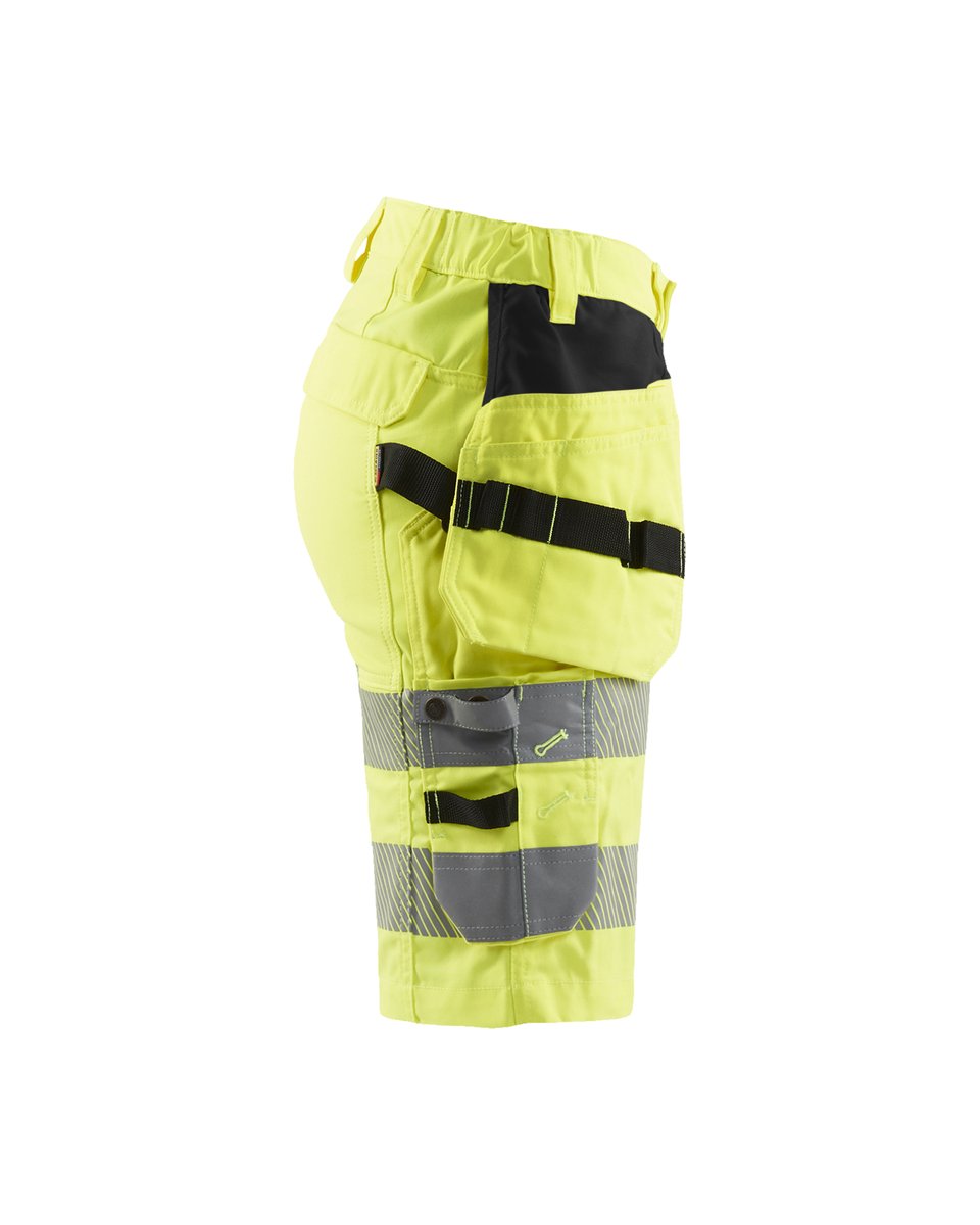 Blåkläder 7186 Dames High Vis short met stretch en gereedschapszakken - High Vis Geel