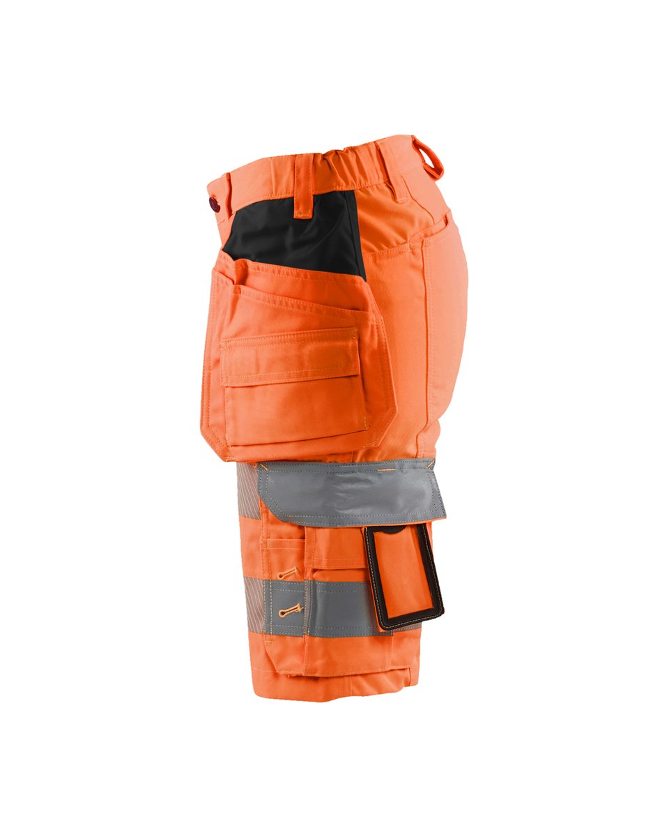 Blåkläder 7186 Dames High Vis short met stretch en gereedschapszakken - High Vis Oranje