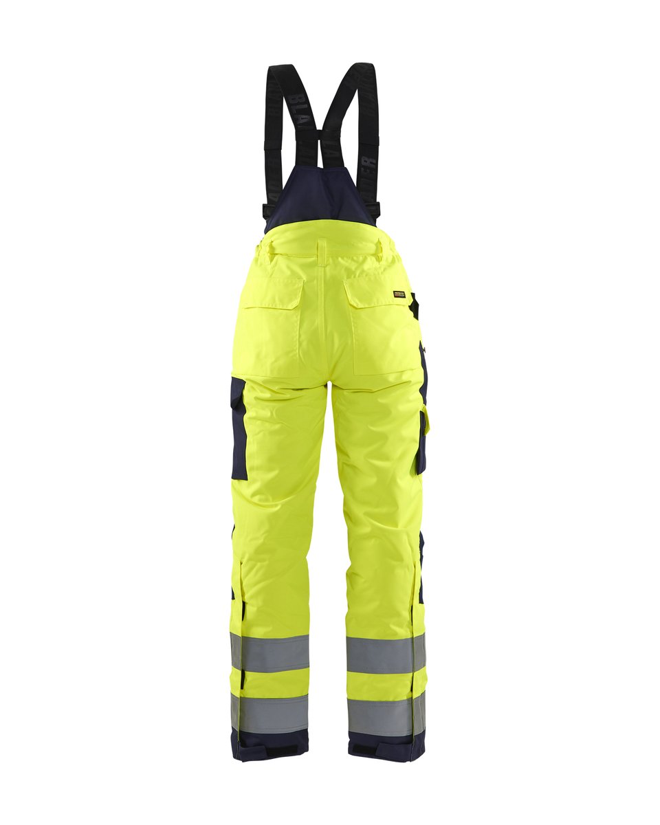 Blåkläder 7885 Dames High Vis winterwerkbroek - High Vis Geel/Marineblauw