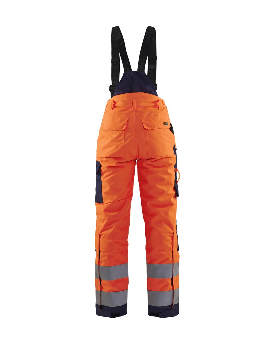Blåkläder 7885 Dames High Vis winterwerkbroek - High Vis Oranje/Marineblauw