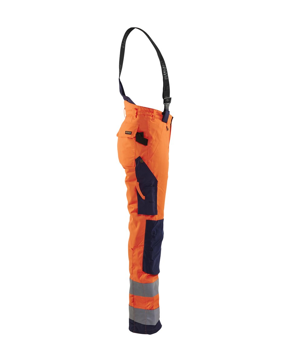 Blåkläder 7885 Dames High Vis winterwerkbroek - High Vis Oranje/Marineblauw