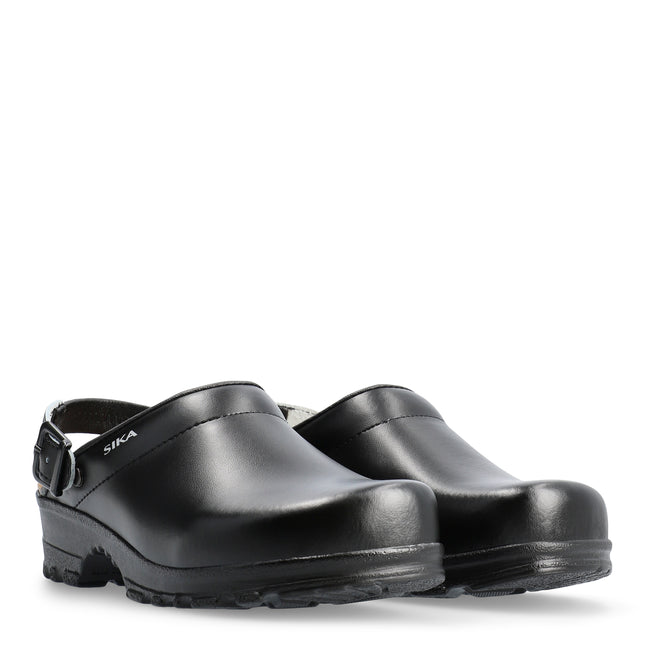 SIKA Flex LBS - Open clog w/heel strap - Zwart