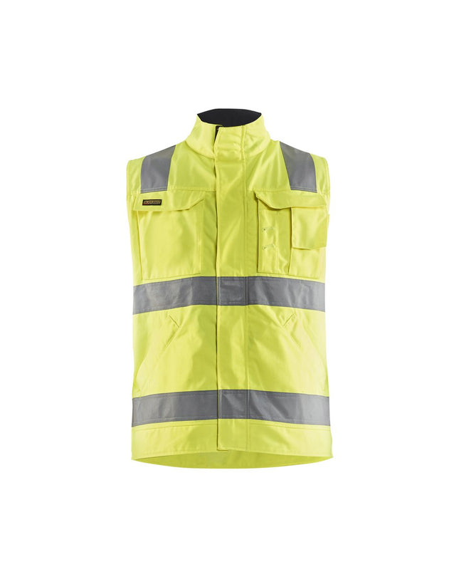 Blåkläder 8505 Werkvest. Ongevoerd High Vis - High Vis Geel/Marineblauw