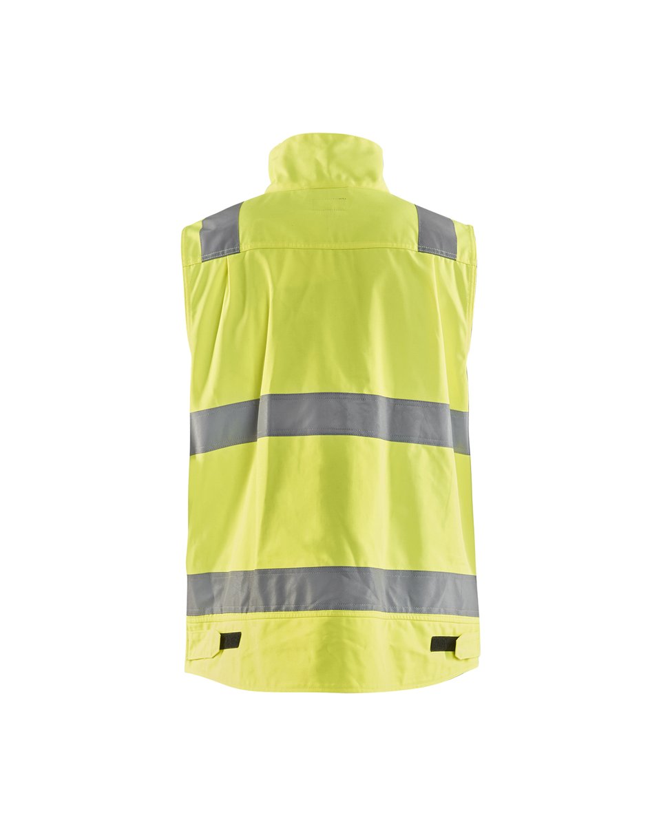 Blåkläder 8505 Werkvest. Ongevoerd High Vis - High Vis Geel/Marineblauw