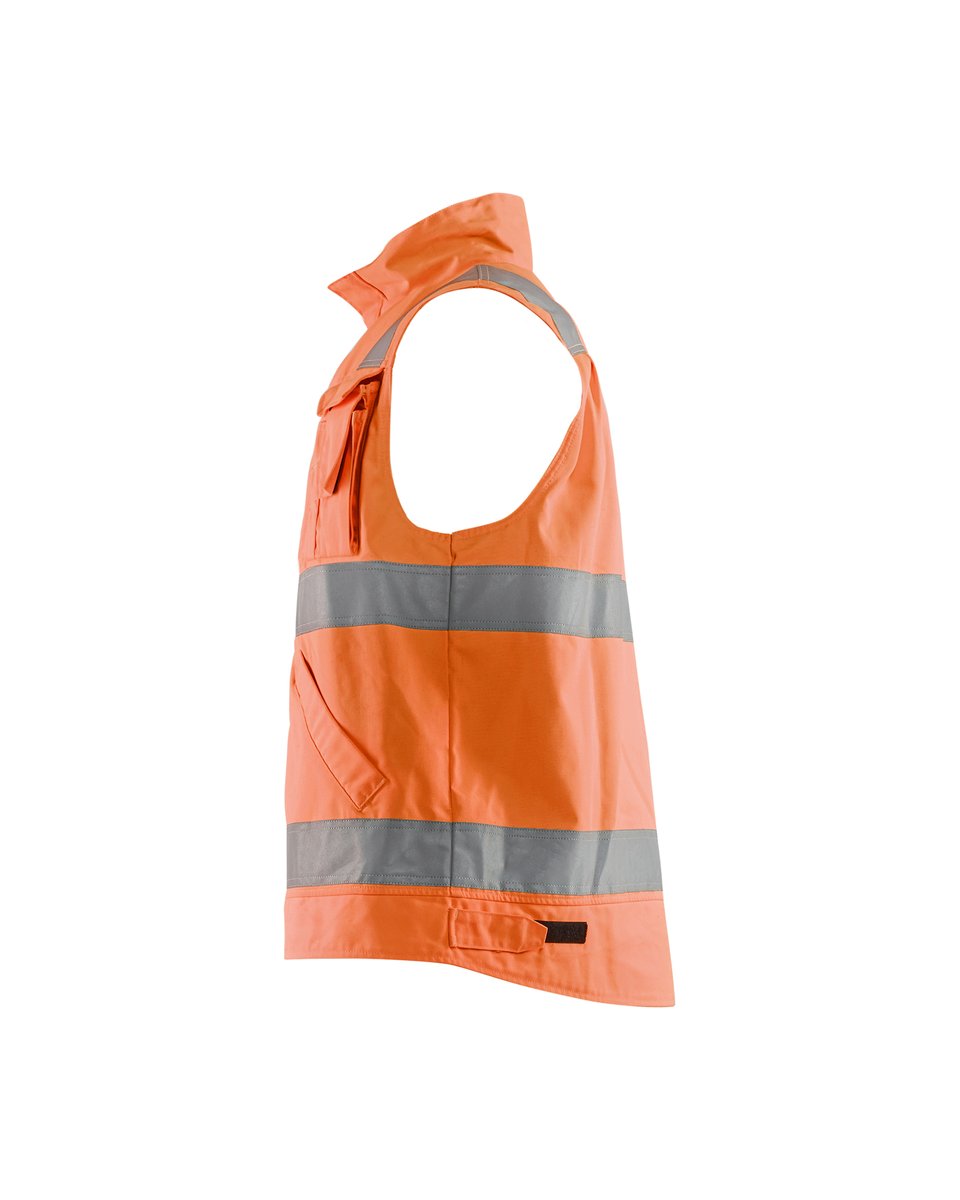 Blåkläder 8505 Werkvest. Ongevoerd High Vis - High Vis Oranje/Marineblauw
