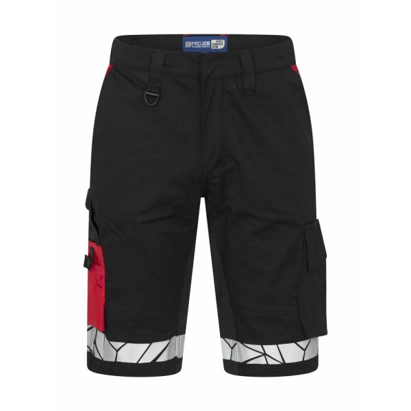 7510 STRETCHSHORT - Zwart/rood