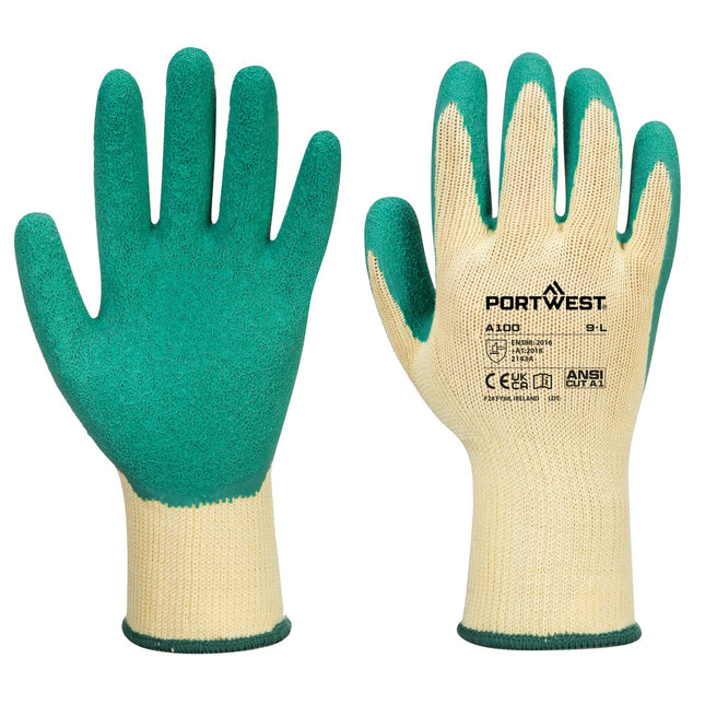 Griphandschoen - Latex - Groen