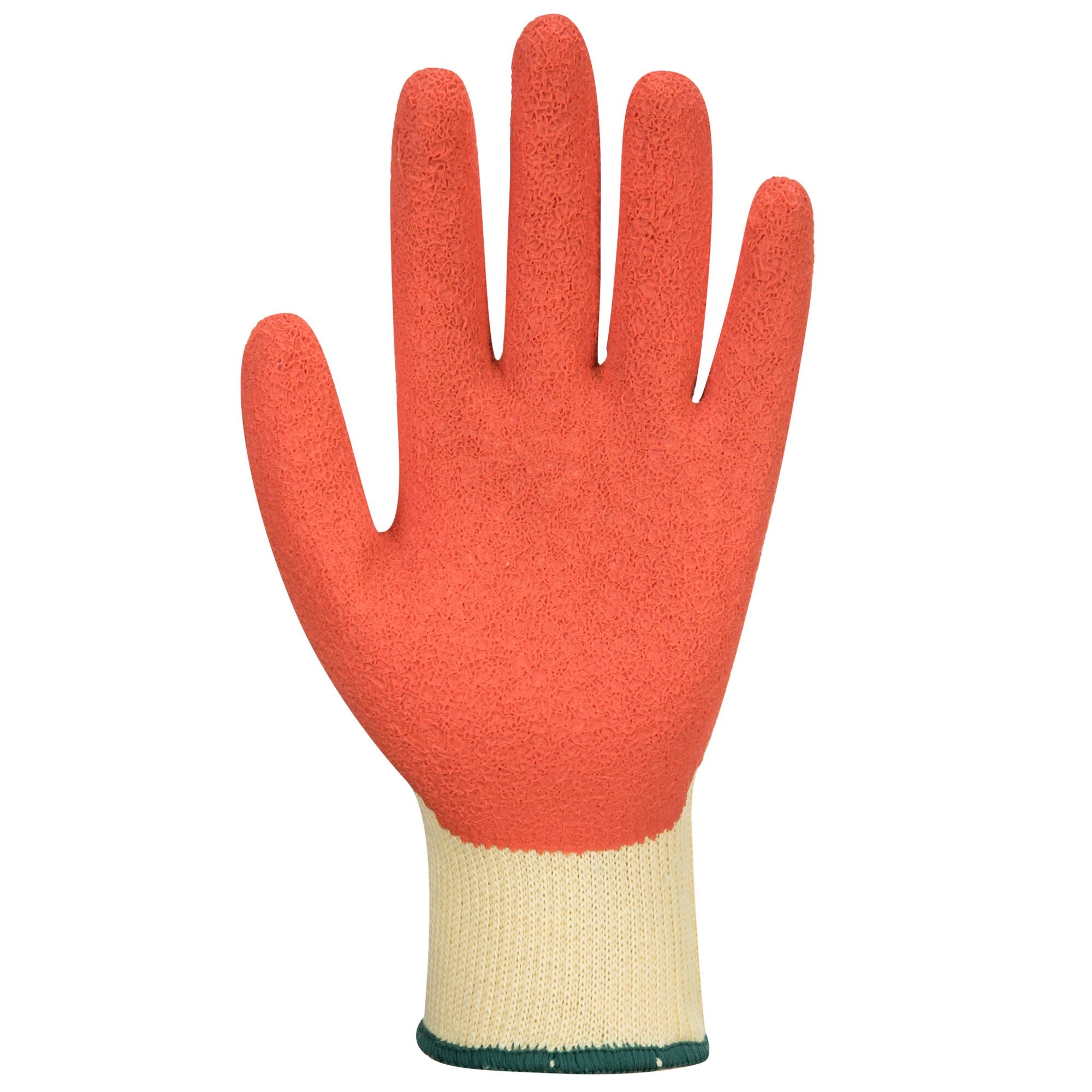 Griphandschoen - Latex - Oranje - voorkant