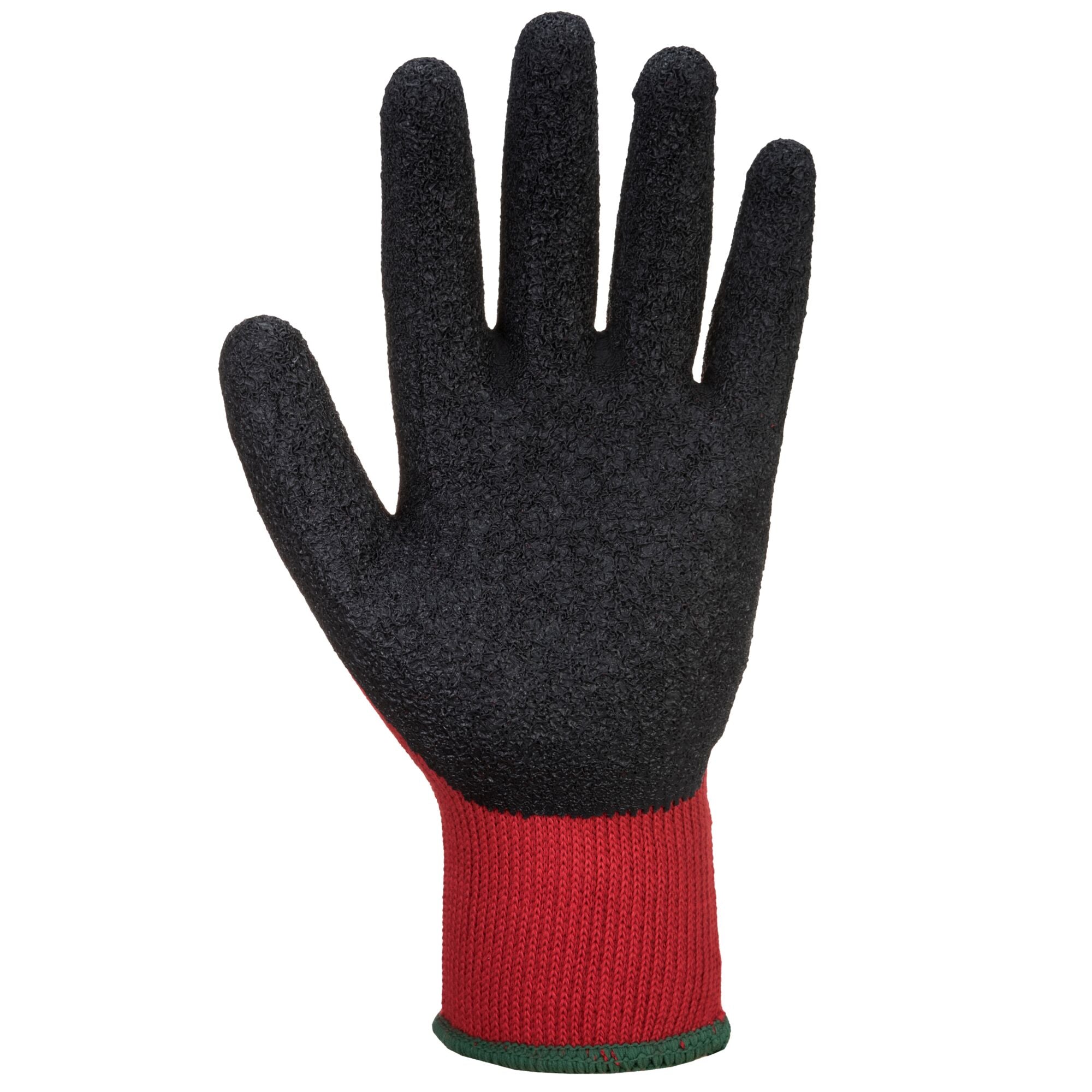 Griphandschoen - Latex - Rood/Zwart - voorkant