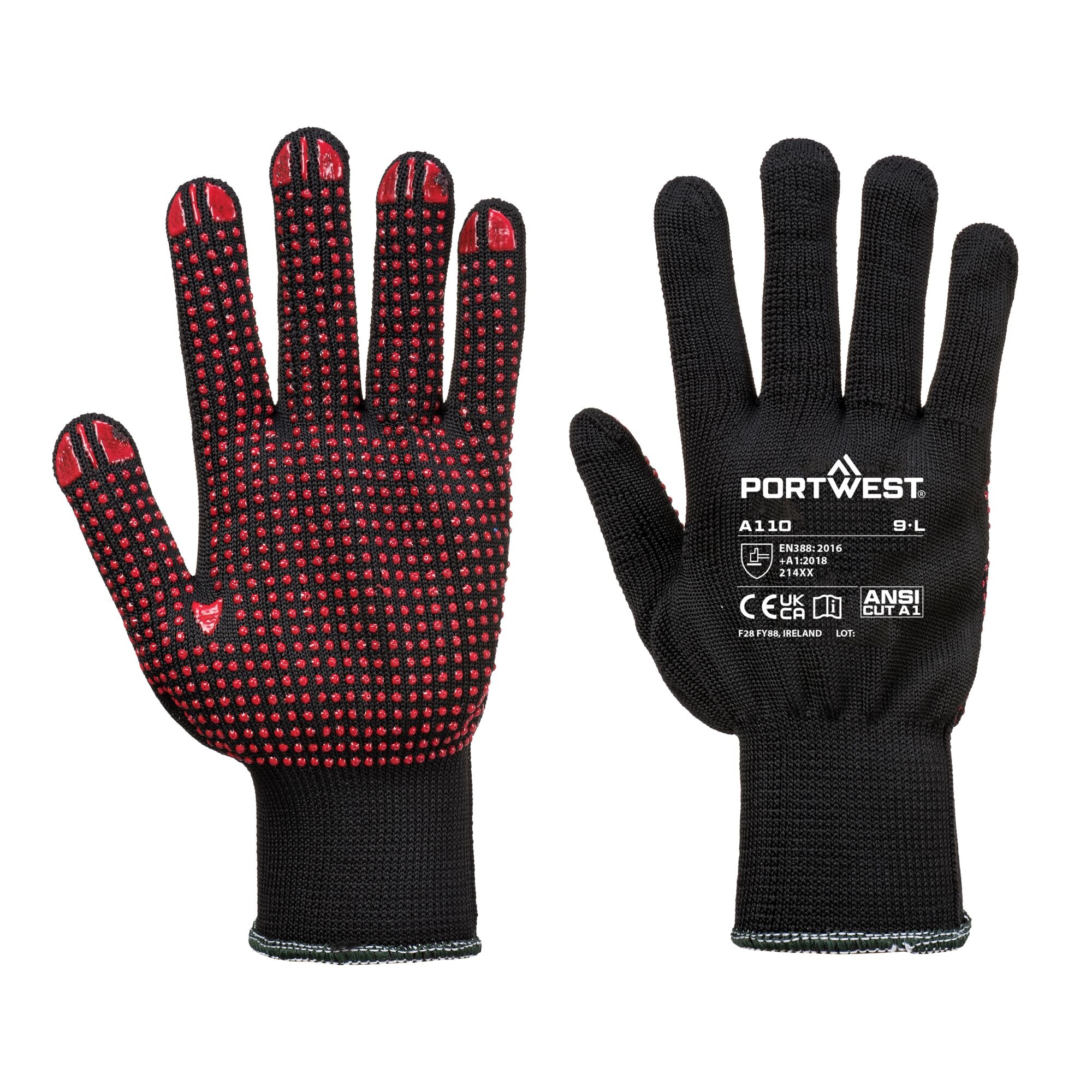 Polka dot Handschoen - Zwart