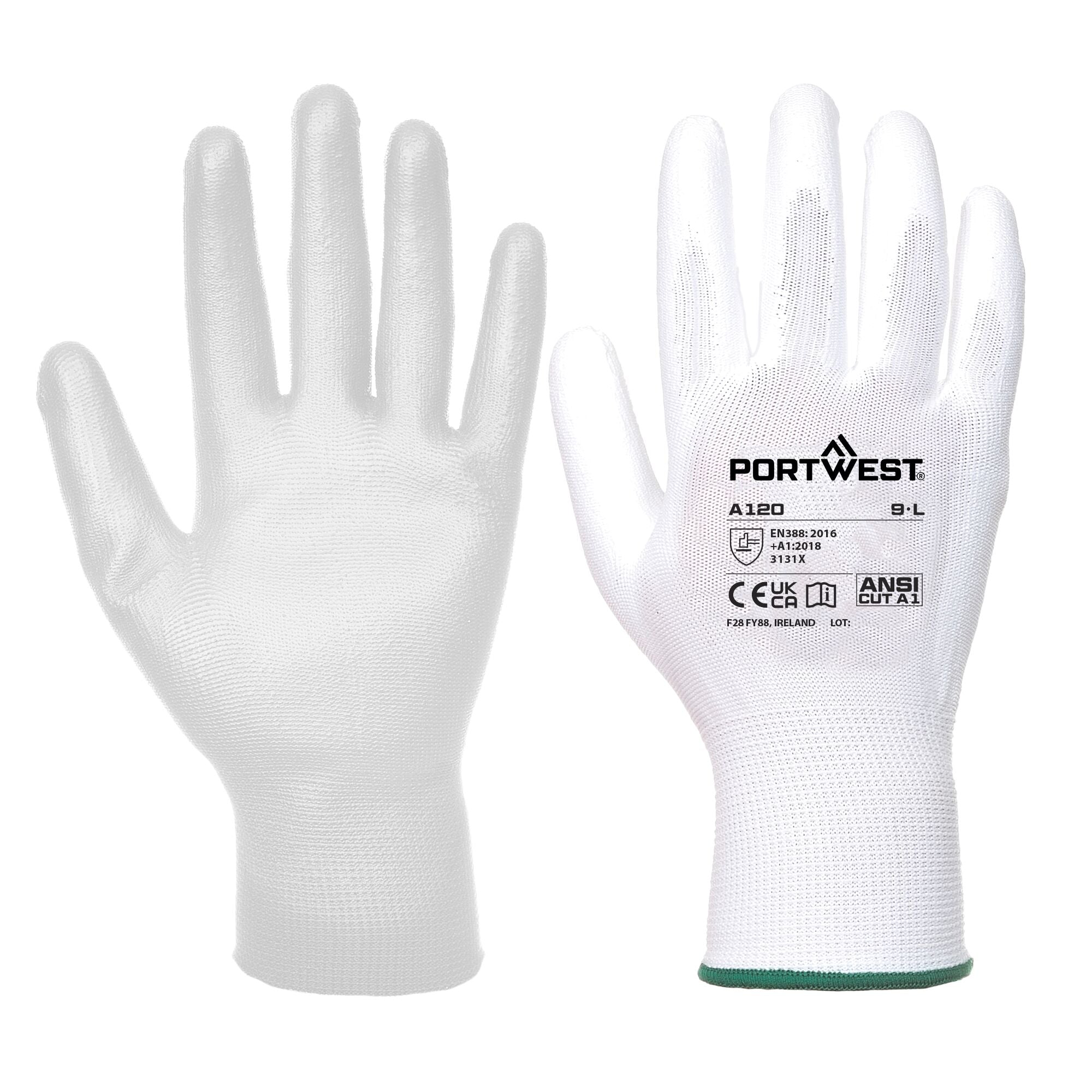 PU Palm Handschoen - Wit