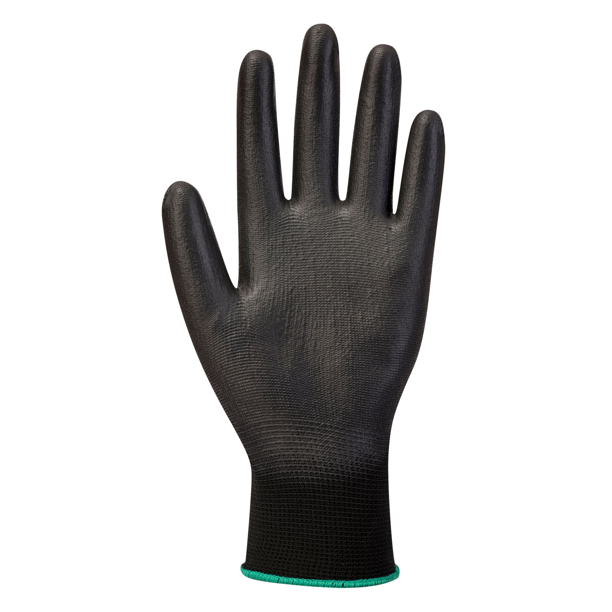 PU Palmhandschoen Latexvrij - Volle doos (144) - Zwart - voorkant