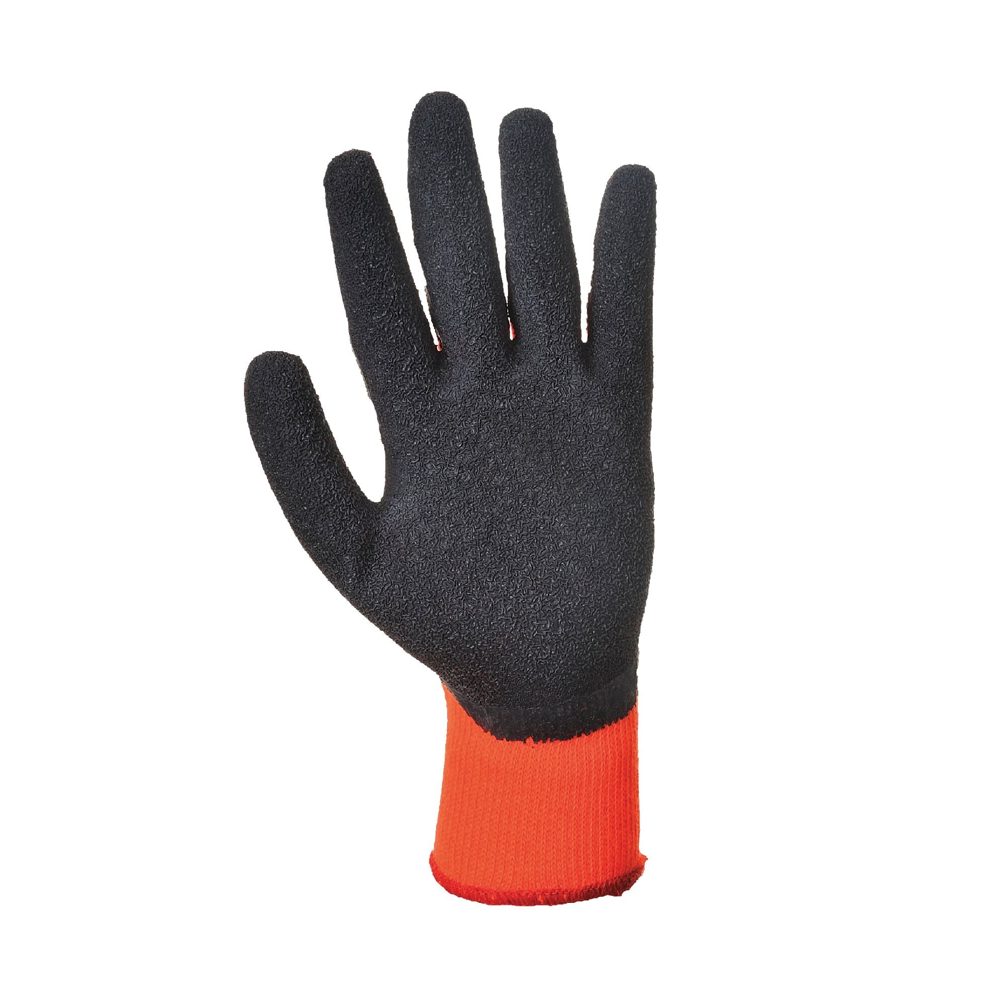 Thermische Handschoen met Grip - Oranje/Zwart - voorkant