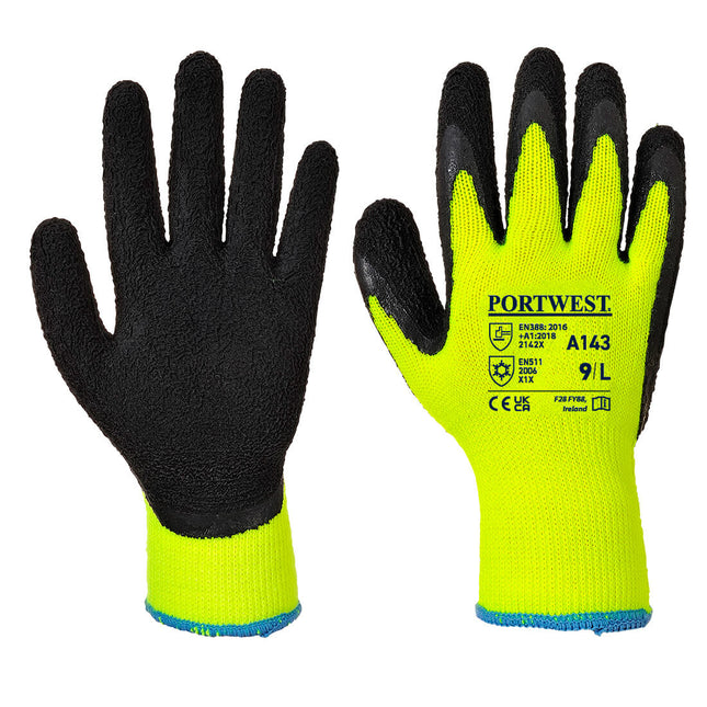 Thermische Soft Grip Handschoen - Yellow/Black