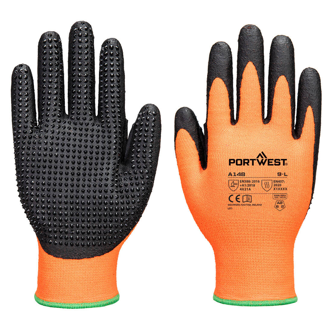 Portwest Grip 13 Nitril Handschoen met Dots