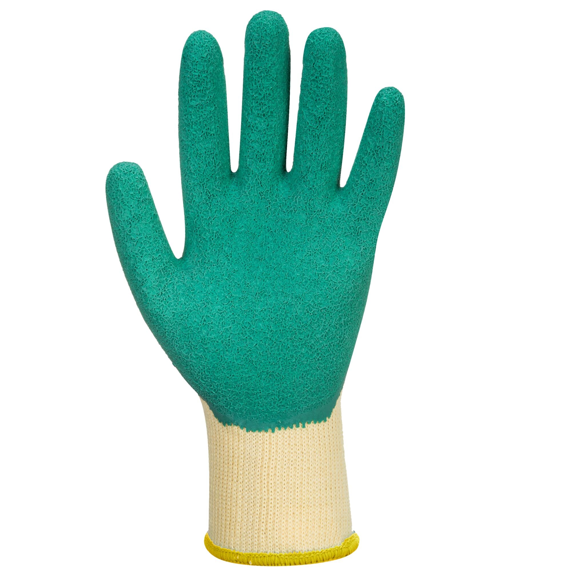 Klassieke Latex Griphandschoen - Groen - voorkant