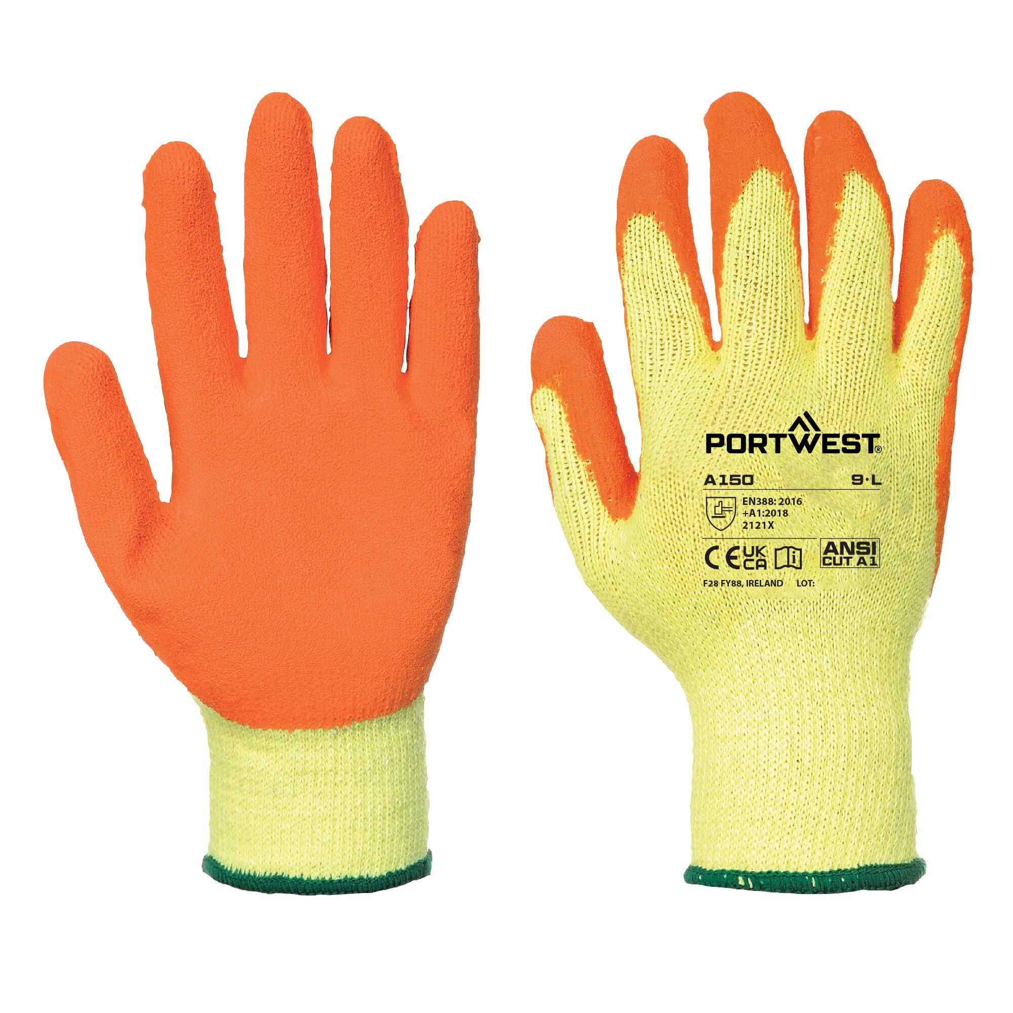 Klassieke Latex Griphandschoen - Oranje