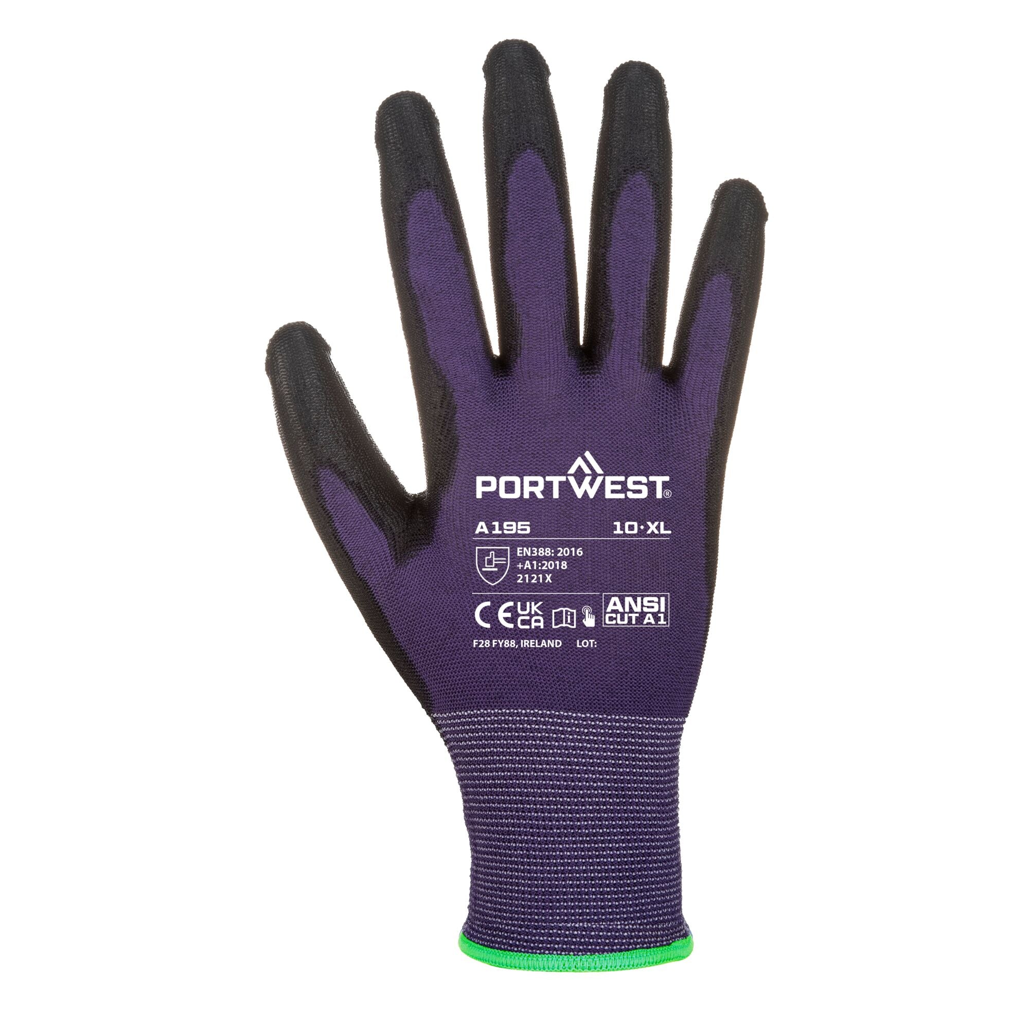 Touchscreen PU - Paars/Zwart - achterkant
