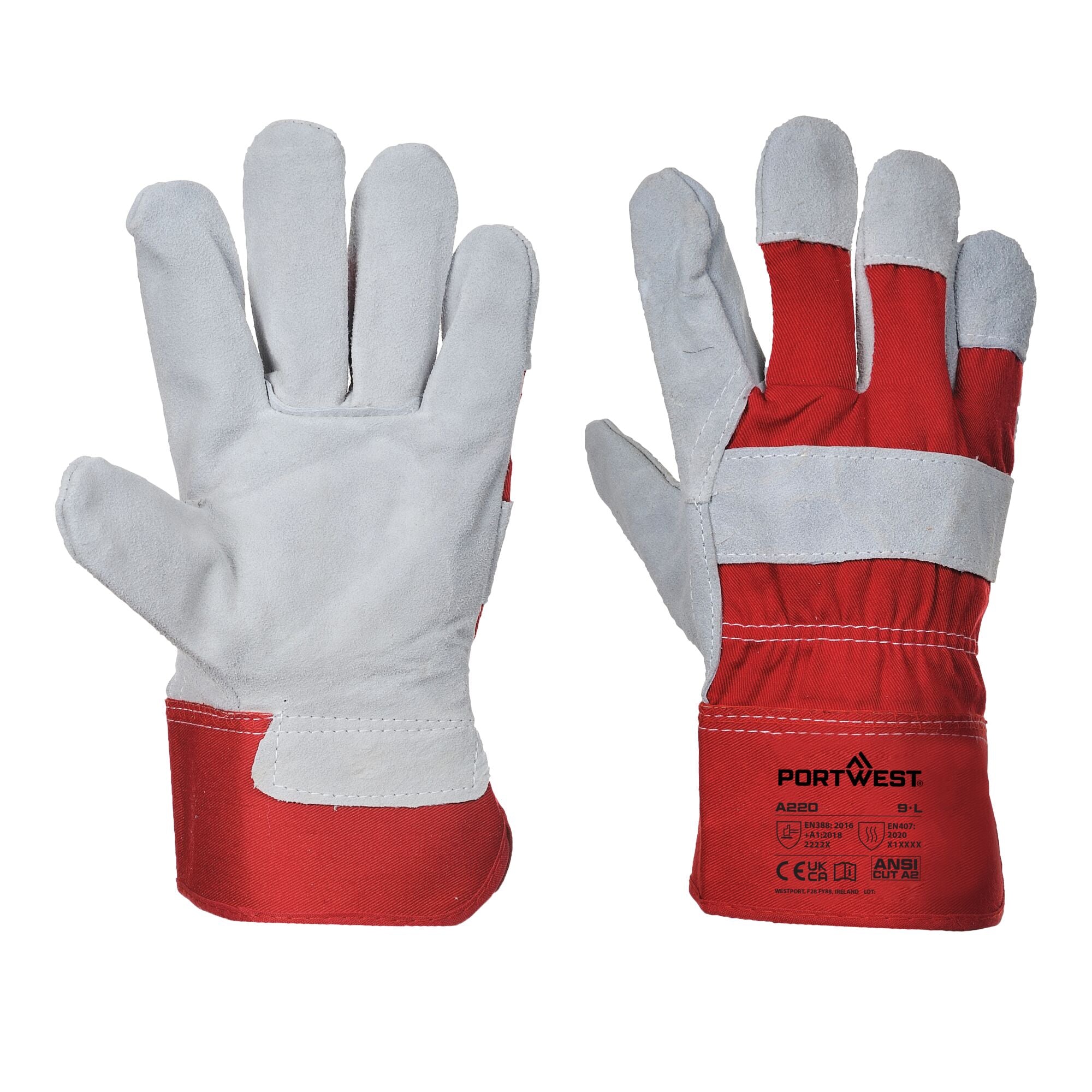 Premium Chrome Rigger Handschoen - Rood