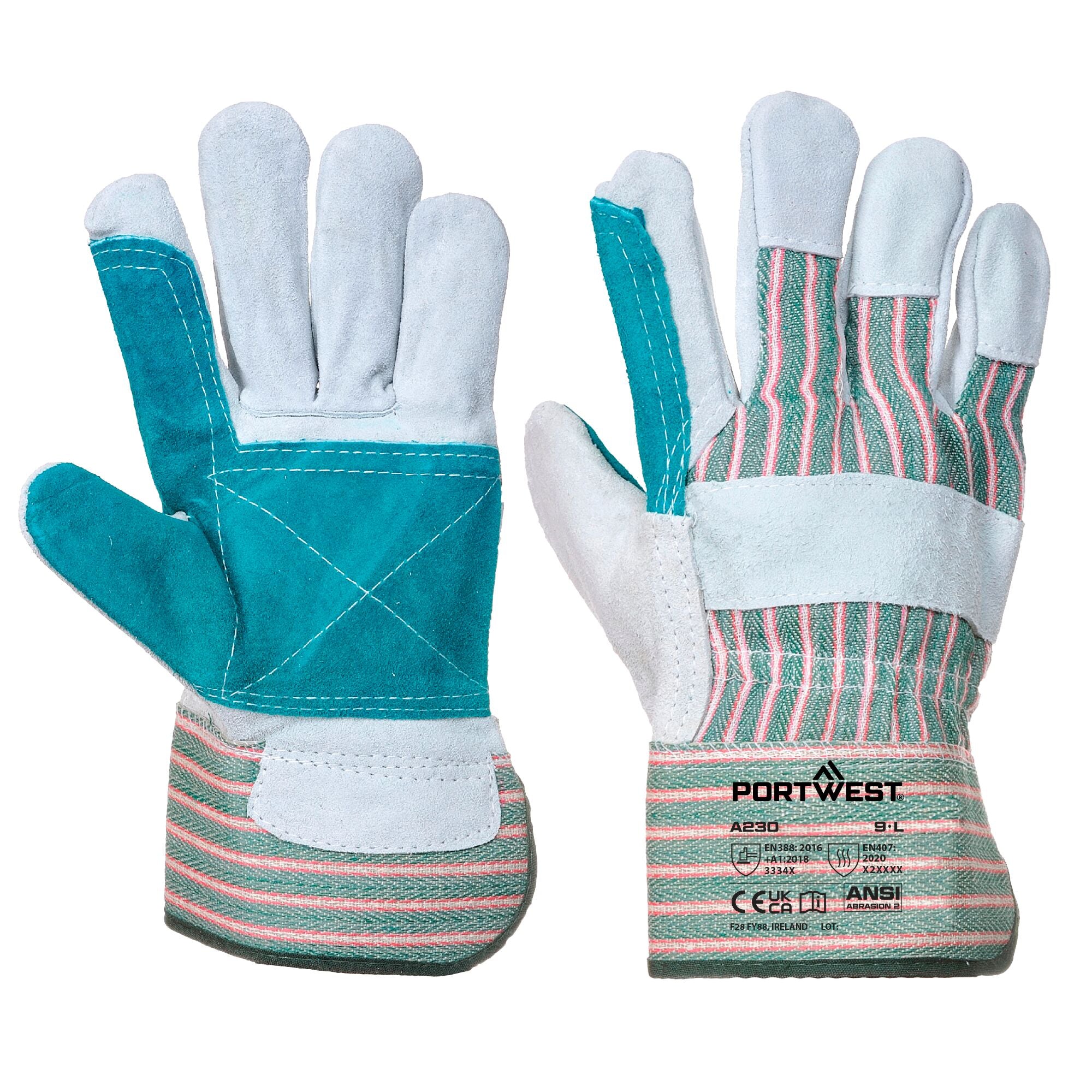 Dubbele Palm Rigger Handschoen - Grijs