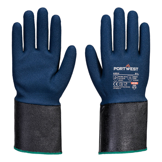Grip C13 Nitrile Foam Extend Cuff Glove - Grey/Blue