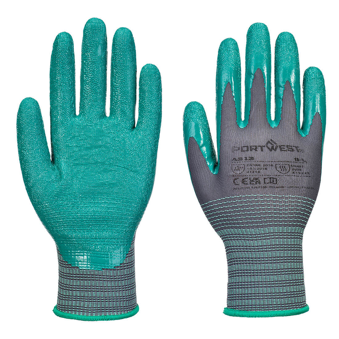 Portwest Grip 15 Nitril Gekreukte handschoen (Pk12)