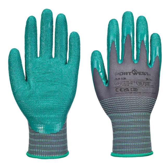 Grip 15 Nitril Gekreukte handschoen (Pk12) - Grey/Green