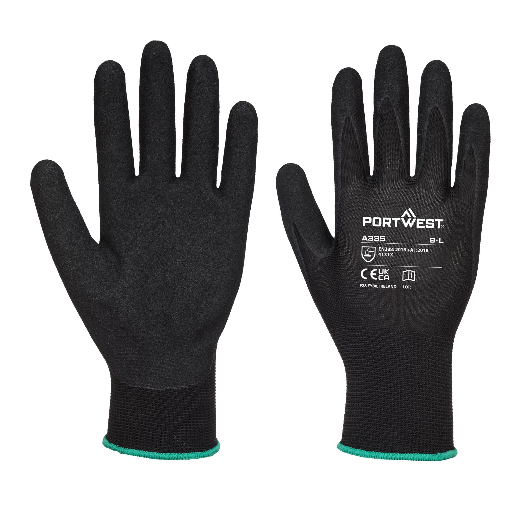 Dermi-grip NPR15 Nitril Korrelig - Zwart