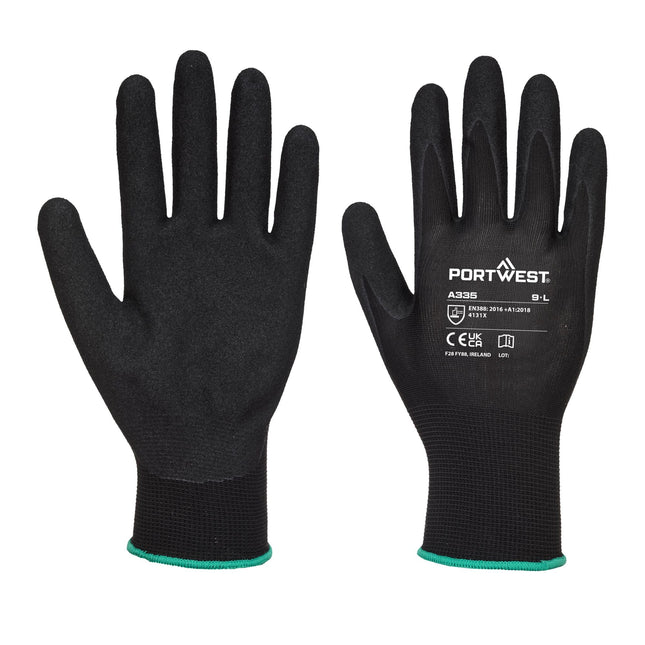Dermi-grip NPR15 Nitril Korrelig - Zwart
