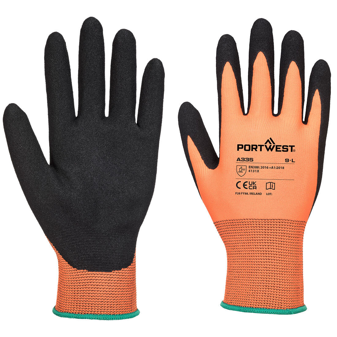 Dermi-grip NPR15 Nitril Korrelig - Orange/Black