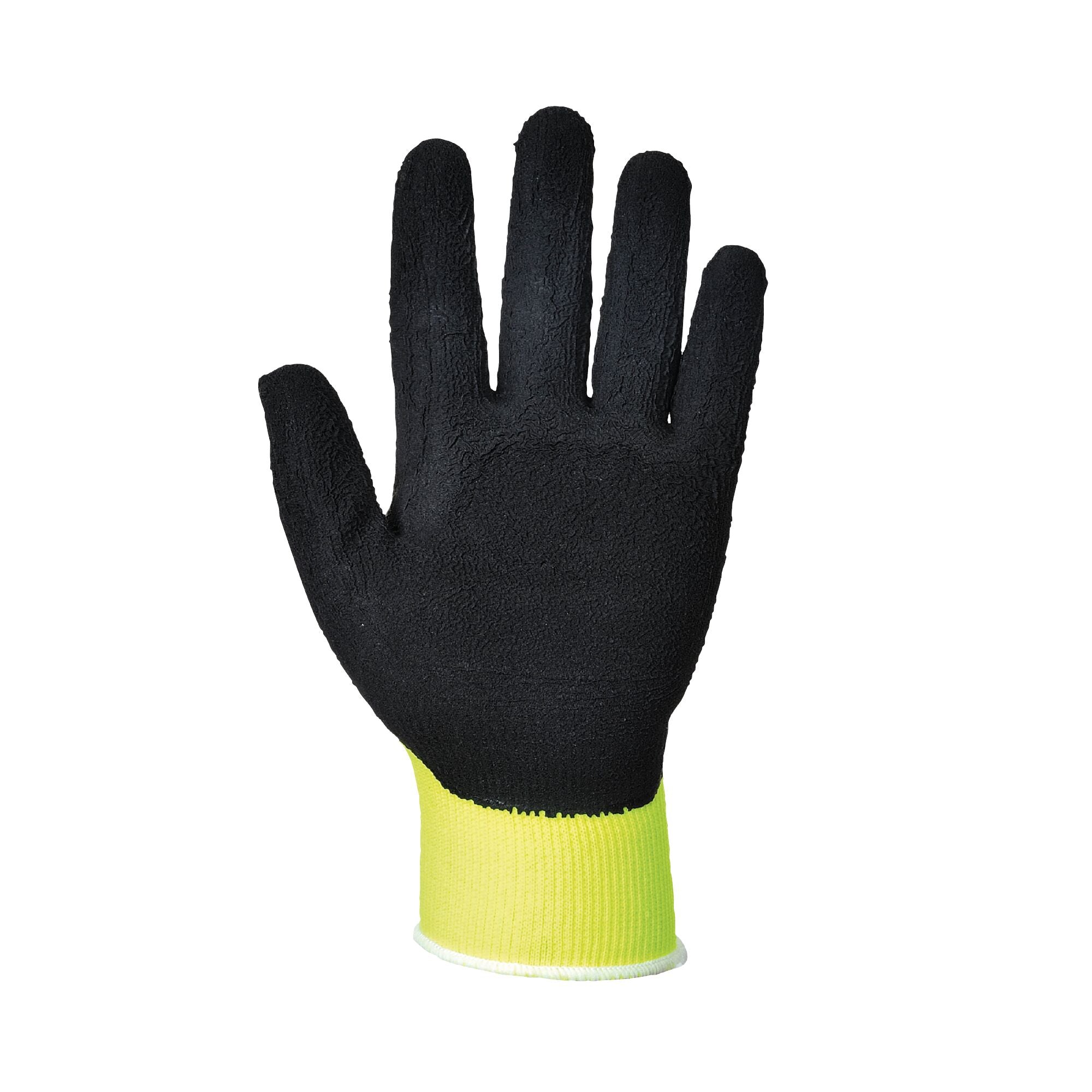 Hi-Vis Grip Handschoen - Latex - Geel - voorkant