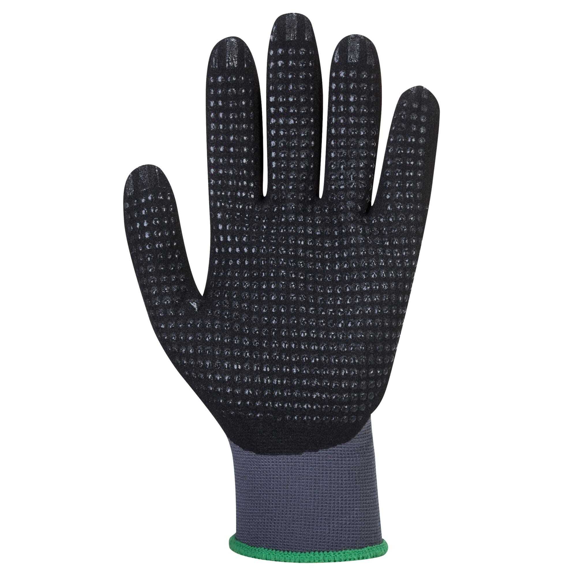 DermiFlex Ultra Plus Handschoen - Grijs/zwart - voorkant