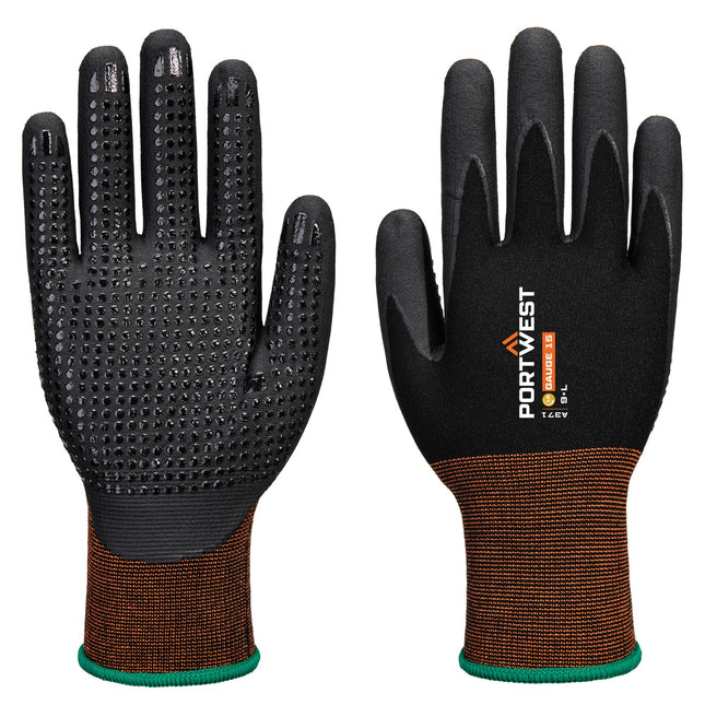 GP Grip 15 Nitril Micro Foam Handschoen met dots - Zwart