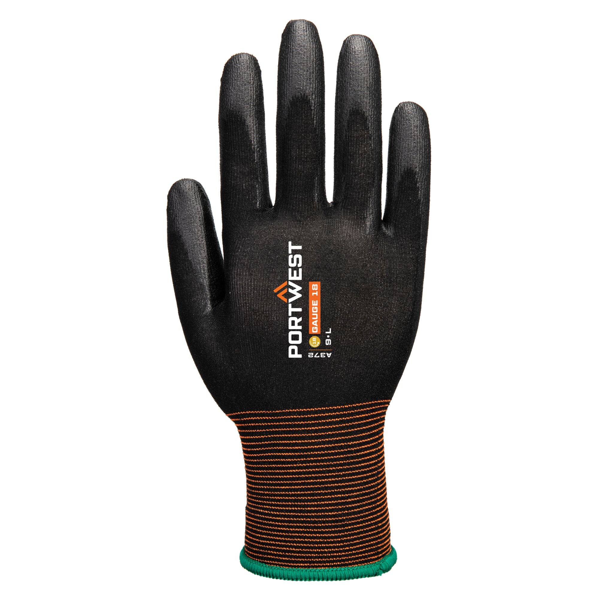 GP Grip 18 PU Handschoen - Zwart - achterkant