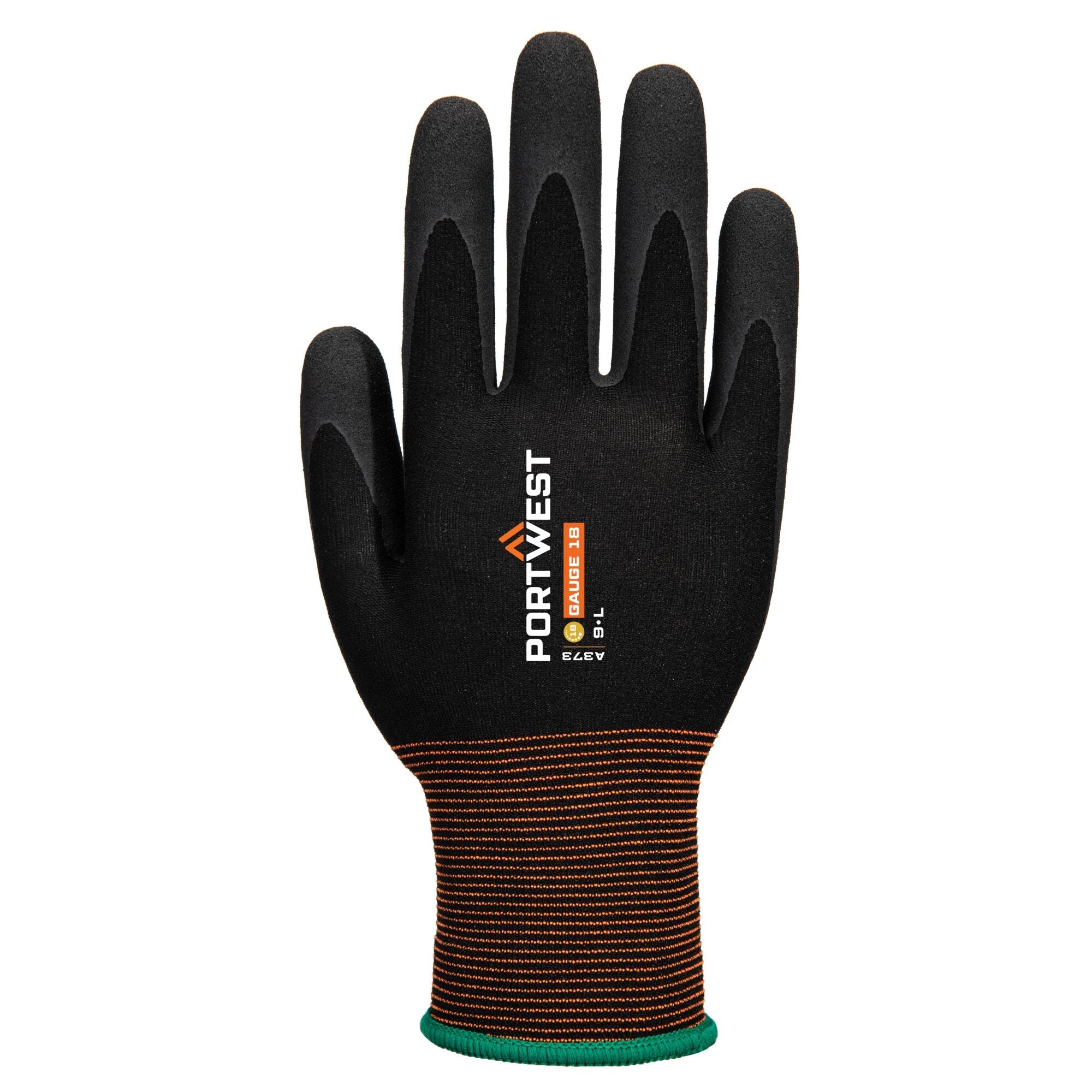 GP Grip 18 Latex Sandy Handschoen - Zwart - achterkant