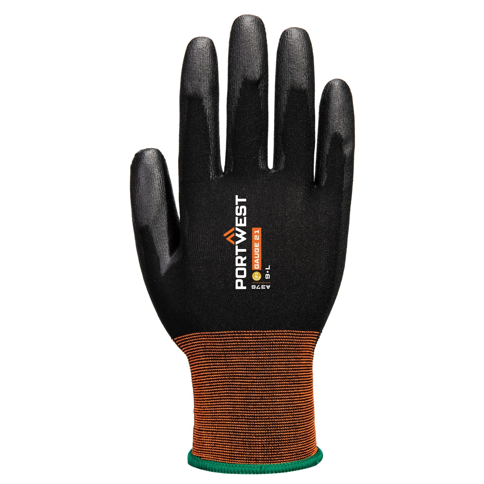 GP Grip 21 PU Handschoen - Zwart - achterkant
