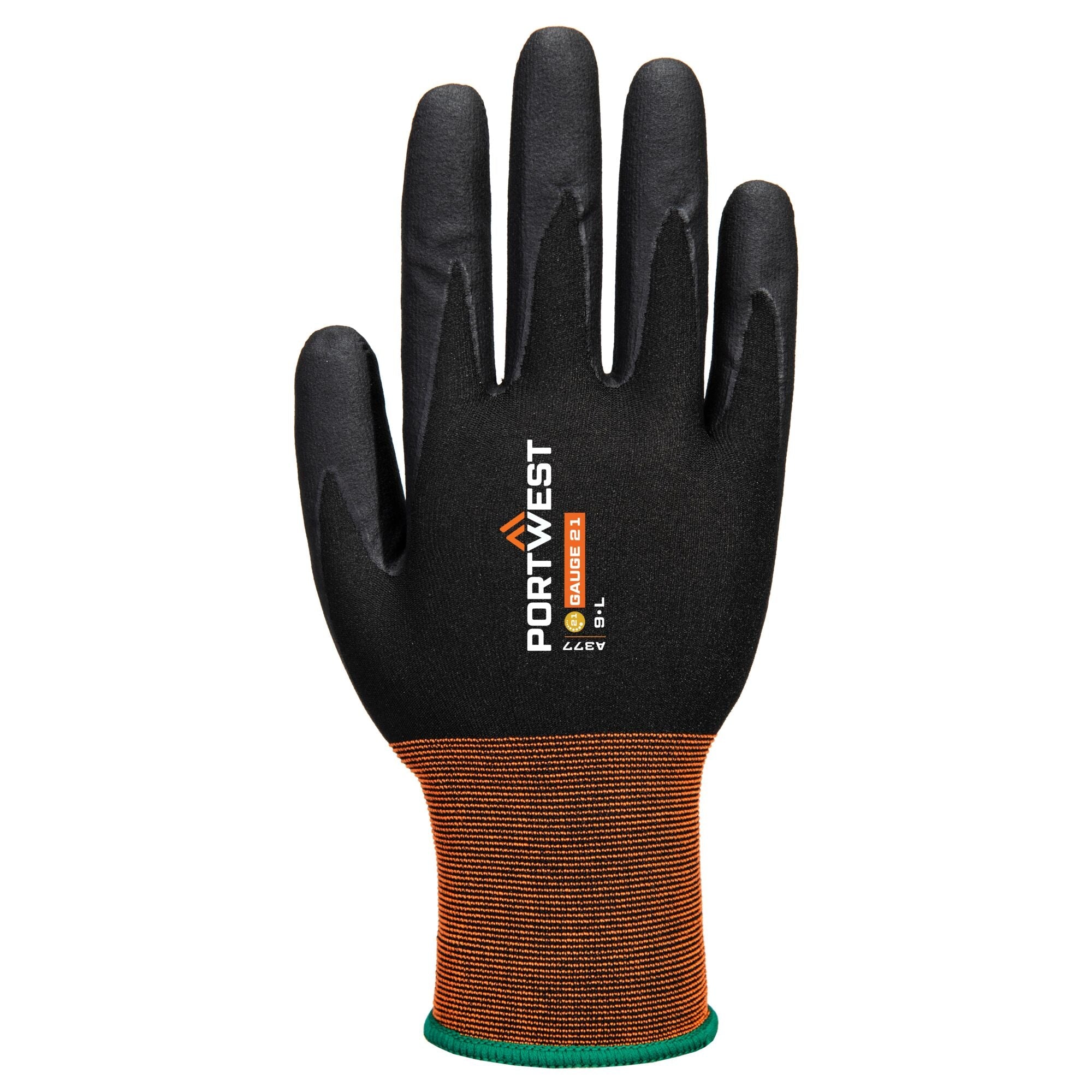 GP Grip 21 Nitril Micro Foam Handschoen - Zwart - achterkant