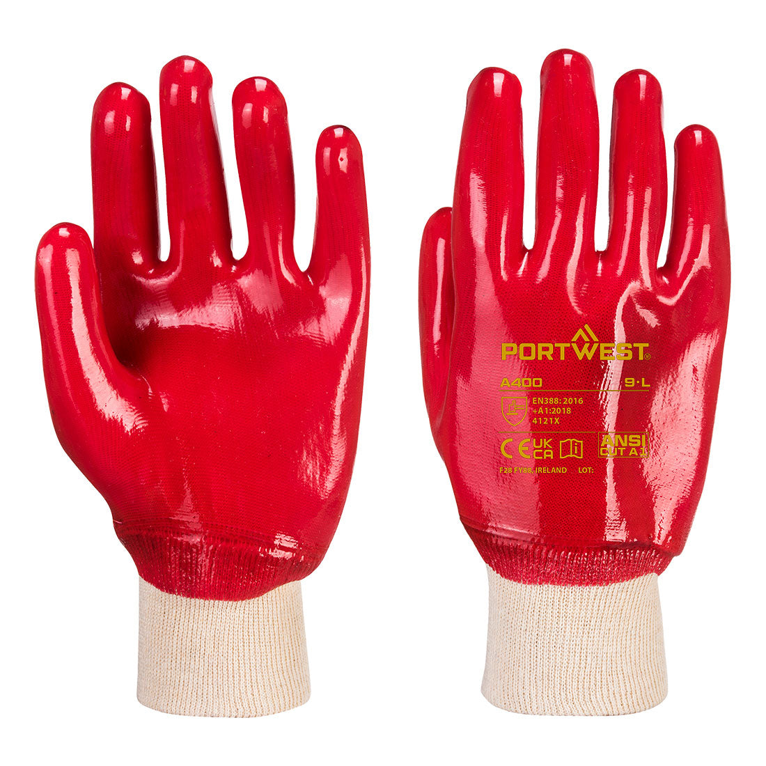 Portwest PVC Tricot Manchet Handschoenen