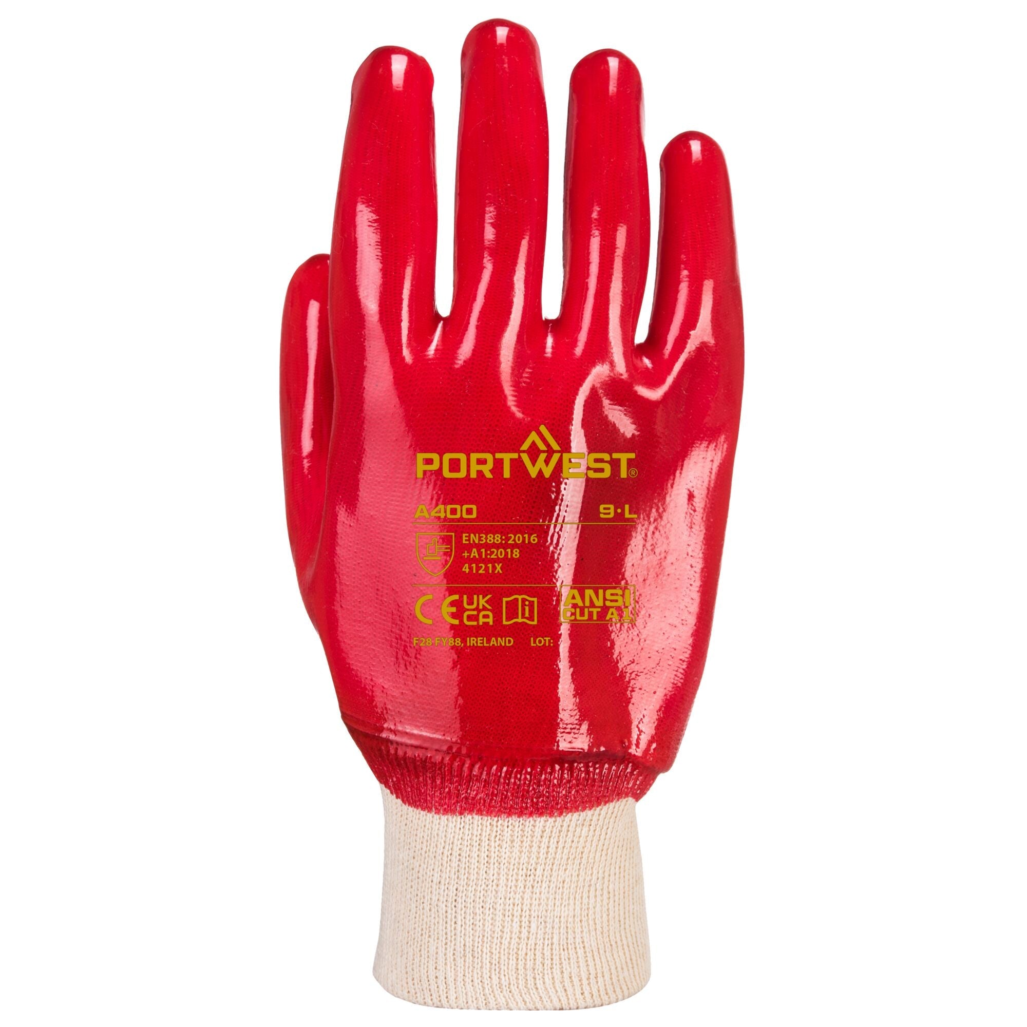 PVC Tricot Manchet - Rood - achterkant